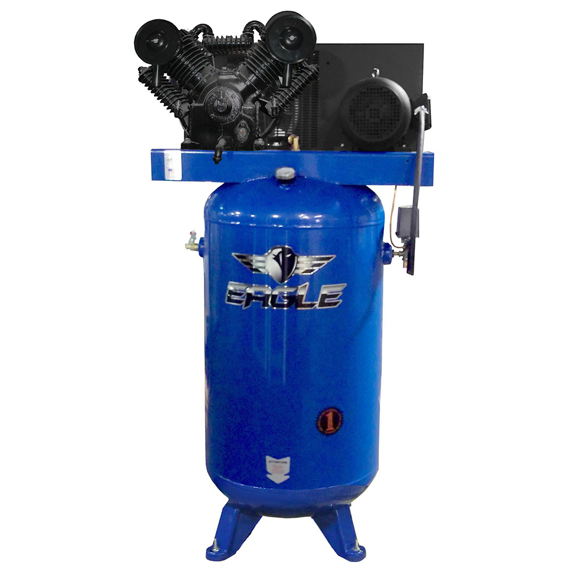EAGLE, 80 Gallon Stationary Air Compressor, Horsepower 7.5 HP, Air Tank Size 80 Gal, Model# 7580V2-CS-V4